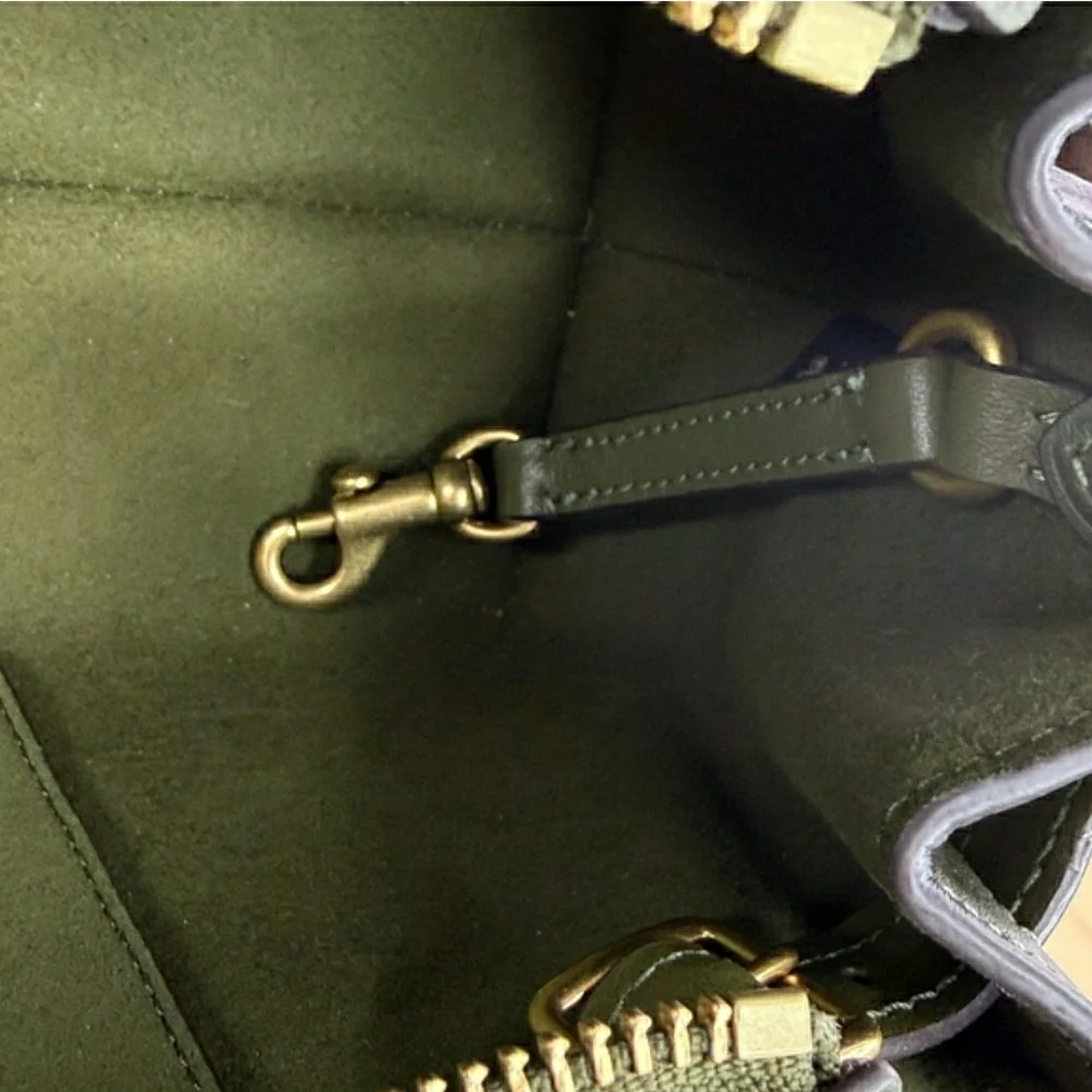 Coach Olive Green Leather Empire Carry All Shoulder Bag (NWOT) - Picture 13 of 16